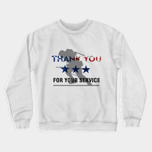 Memorial Day Thank You For Your Service Graphic Design Crewneck Sweatshirt